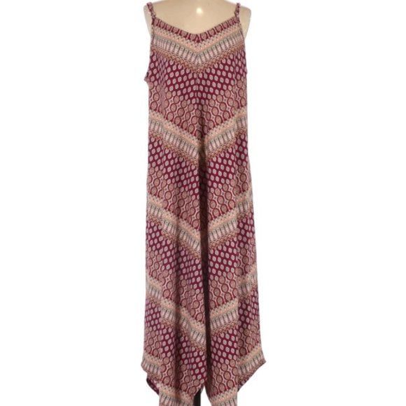 Maurices Sundress 2 Burgundy Handkerchief Hem NWT - Picture 1 of 6